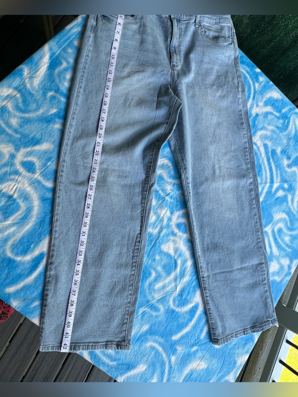 Gloria Vanderbilt Light Blue Men's Straight Jeans - Picture 5 of 9